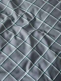 Next Grey Reversible Check Duvet Cover and Pillowcase Set Outlet