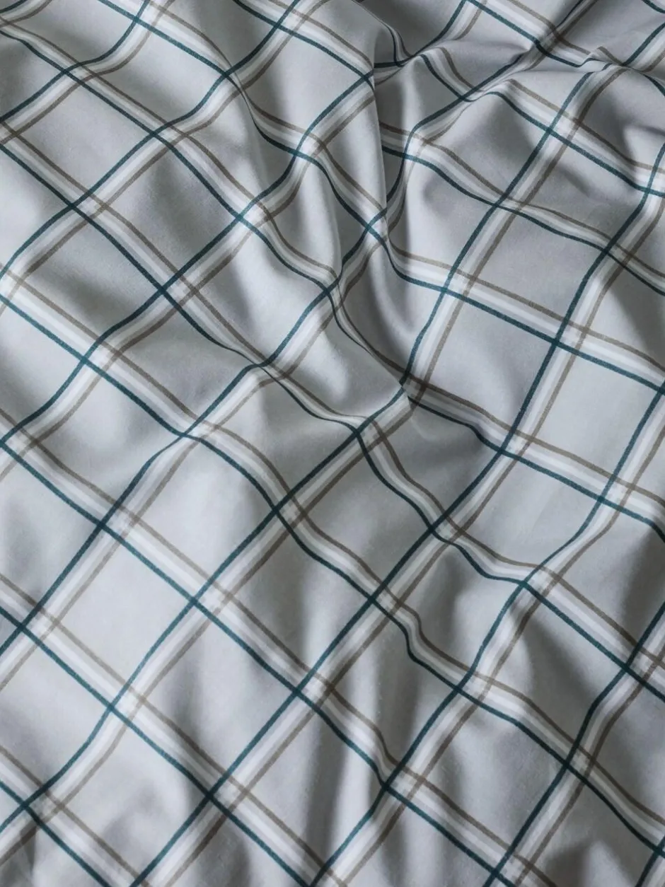 Next Grey Reversible Check Duvet Cover and Pillowcase Set Outlet