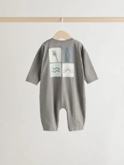 Next Grey Scandi Cactus Baby Rompers 3 Pack Best