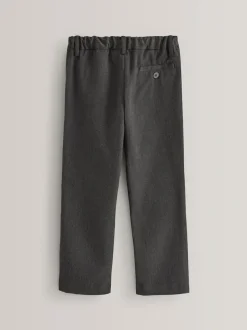 Next School Pull On Waist Straight Trousers (3-17yrs) Grey Hot