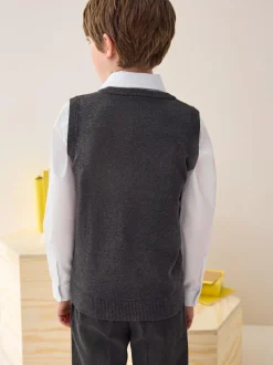Next School Tank Top (3-16yrs) Grey Clearance