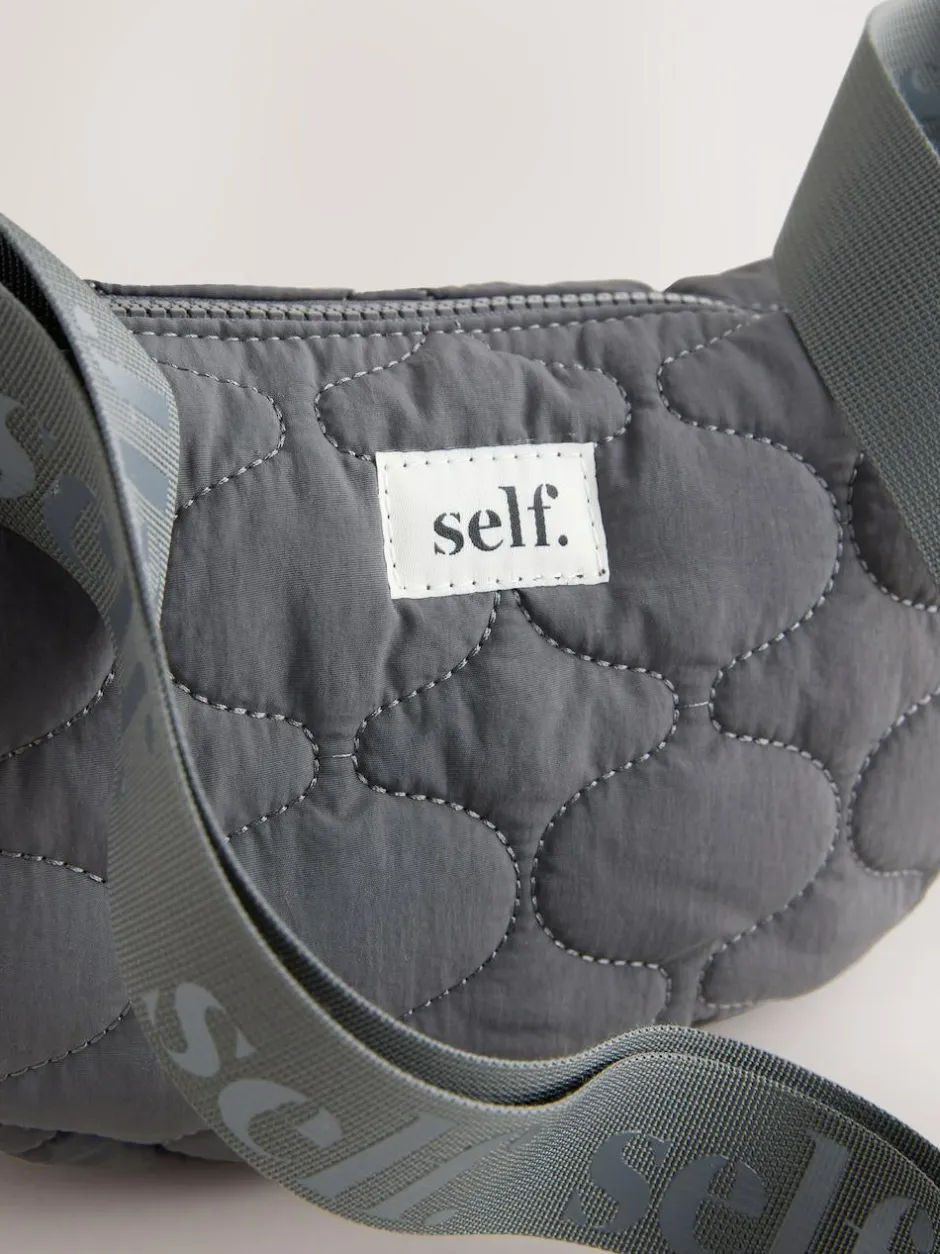 Next Grey Self. Nylon Sling Bag Discount