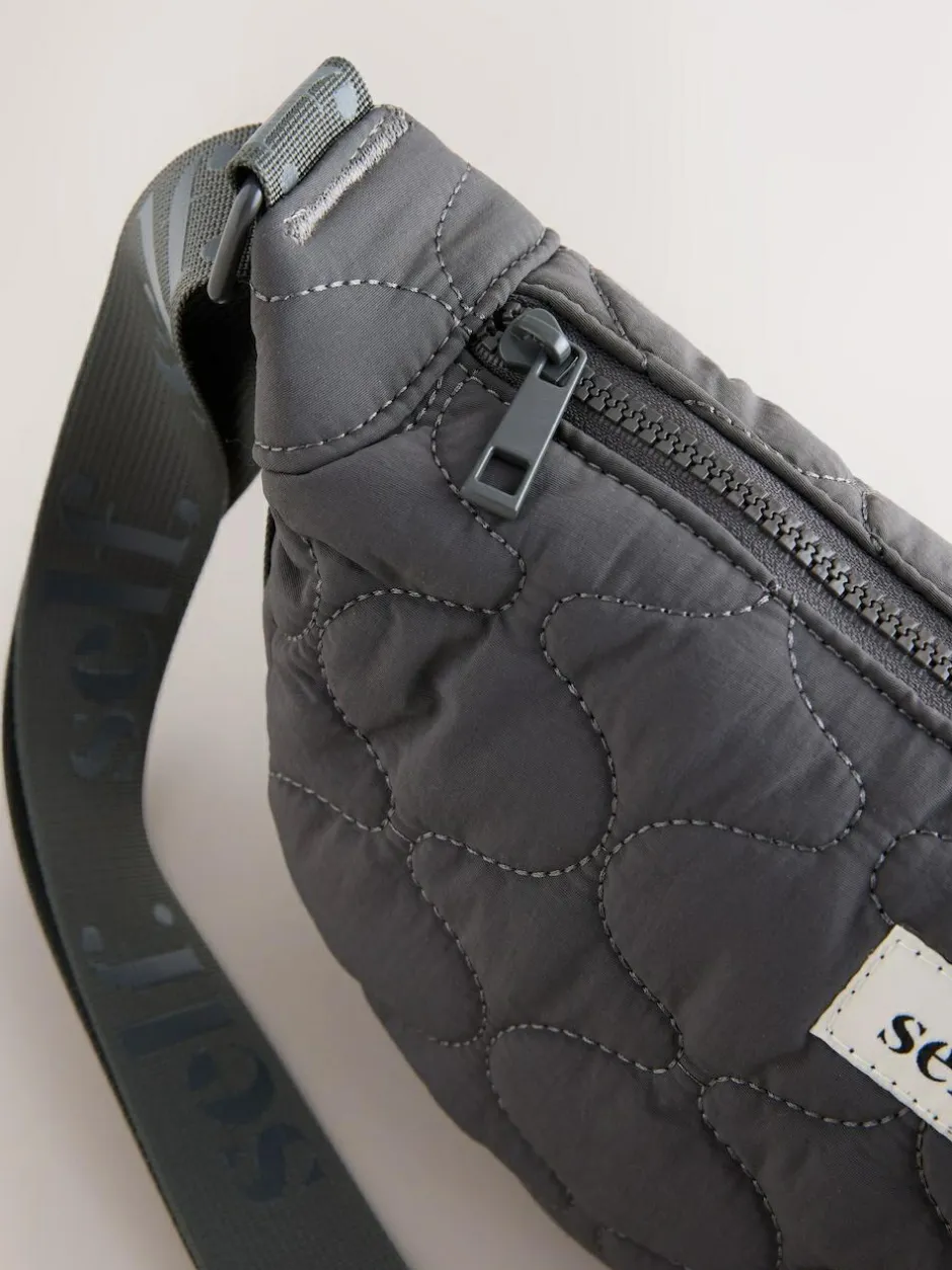 Next Grey Self. Nylon Sling Bag Discount