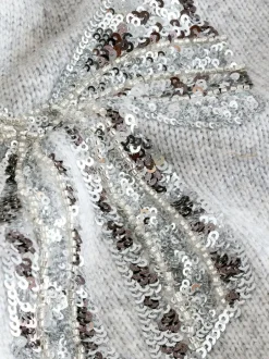 Next Grey Sequin Bow Jumper (3-16yrs) Online