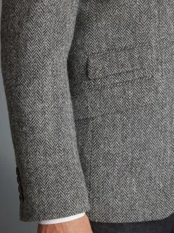 Next Signature Harris Tweed British Wool Blazer Grey Best