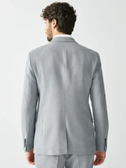 Next Skinny Fit Textured Suit Jacket Grey Hot