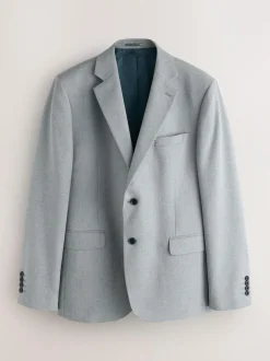 Next Skinny Fit Textured Suit Jacket Grey Hot