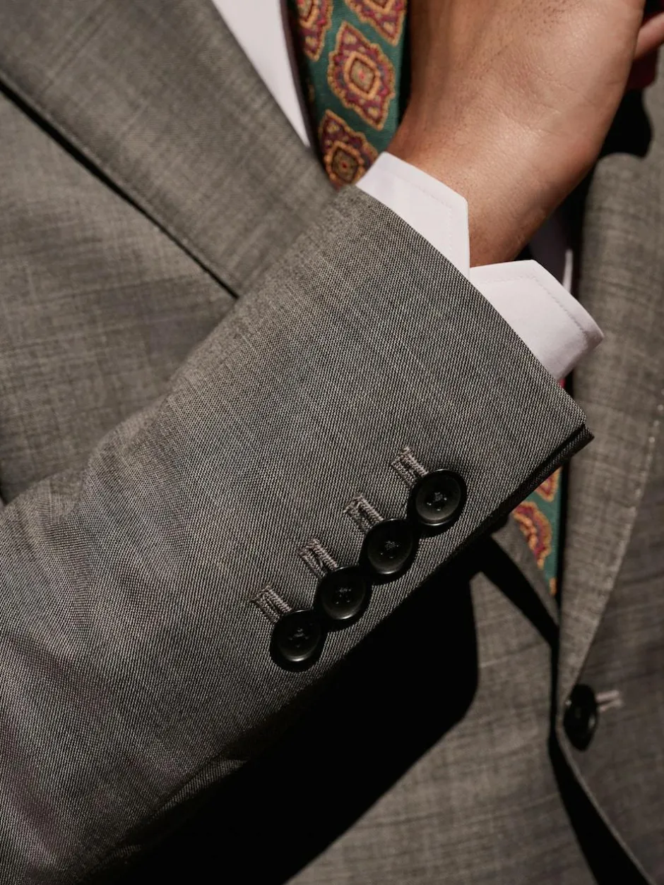Next Slim Fit Signature Cerutti 100% Italian Wool Suit Jacket Grey Best
