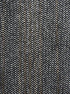 Next Grey Slim Fit Wool Blend Herringbone Stripe Suit Waistcoat New