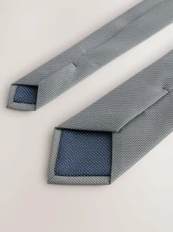Next Grey Slim Textured Tie Best