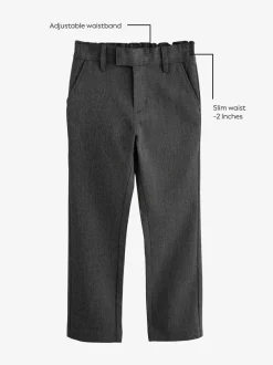 Next Slim Waist School Formal Trousers (3-17yrs) Grey Hot