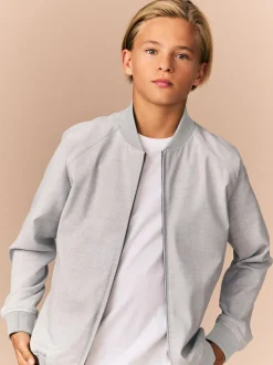 Next Grey Smart Bomber Jacket (3-16yrs) Best