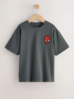 Next Spiderman Short Sleeve T-Shirt (3-16yrs) Grey New