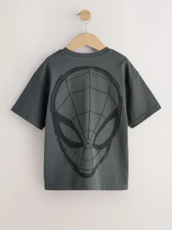 Next Spiderman Short Sleeve T-Shirt (3-16yrs) Grey New
