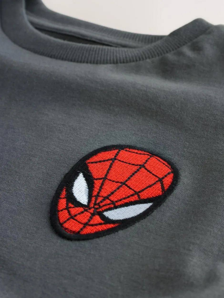 Next Spiderman Short Sleeve T-Shirt (3-16yrs) Grey New