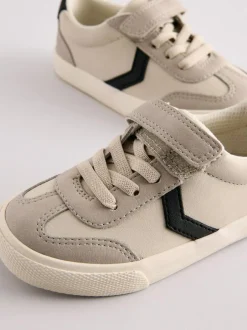 Next Grey Standard Fit (F) Touch Fastening Elastic Lace Trainers Clearance
