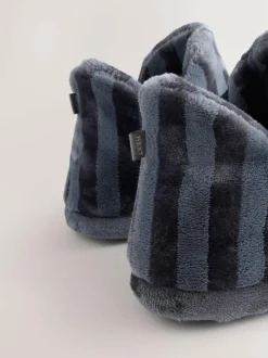 Next Boot Slippers Grey Stripe Sale