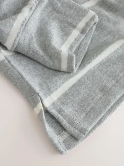 Next Cosy Long Sleeve Pyjamas Grey Stripe