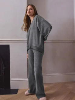 Next STUDIO Fleece Tunic & Joggers Set Grey Discount