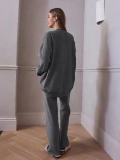 Next STUDIO Fleece Tunic & Joggers Set Grey Discount
