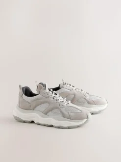 Next Suede Trim Runners Grey Sale
