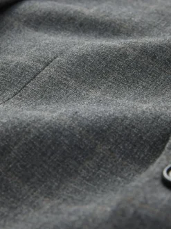 Next Grey Tailored Fit Check Flannel Suit Jacket Hot