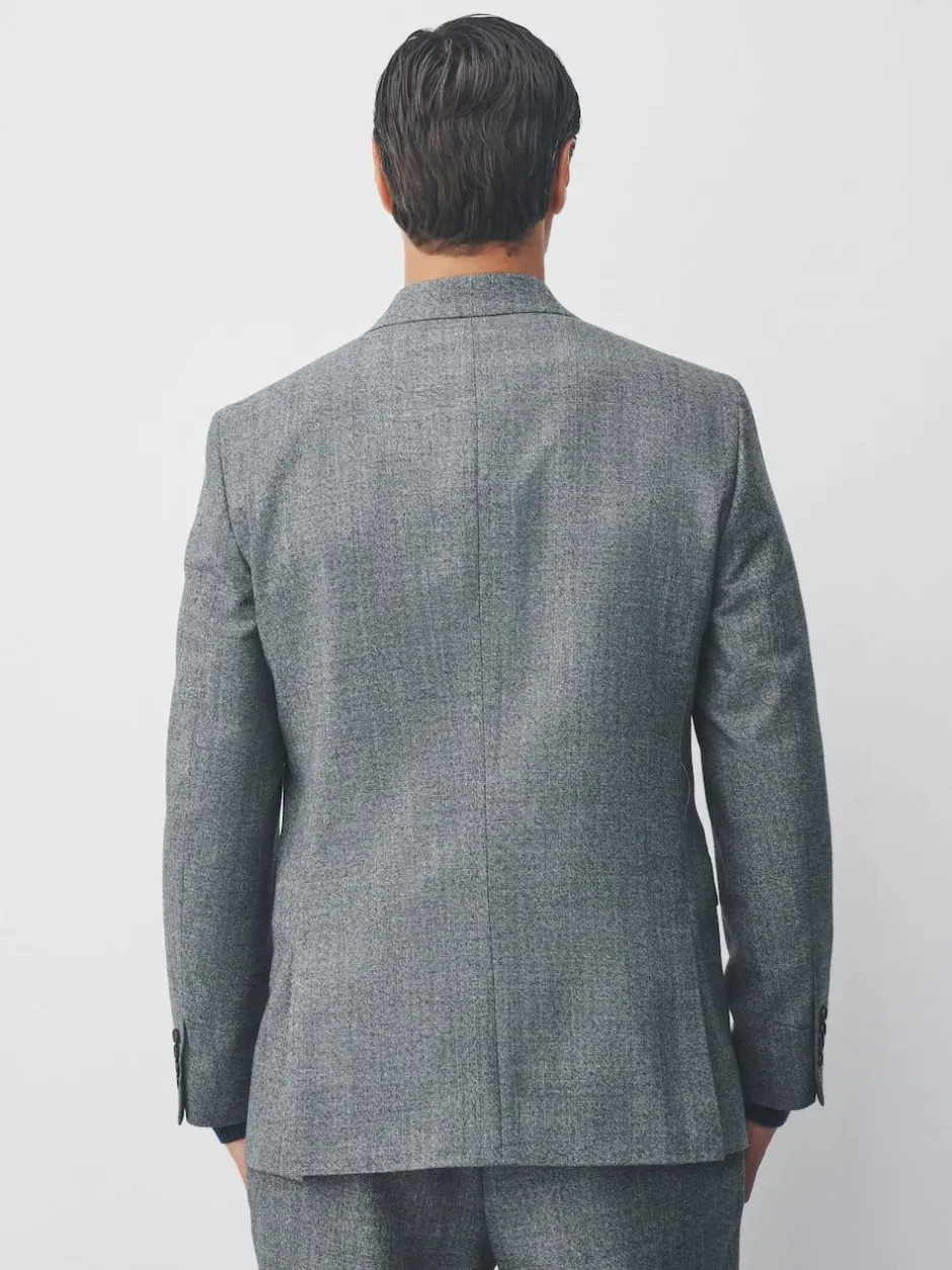 Next Tailored Fit Merino Wool Blend Suit Jacket Grey