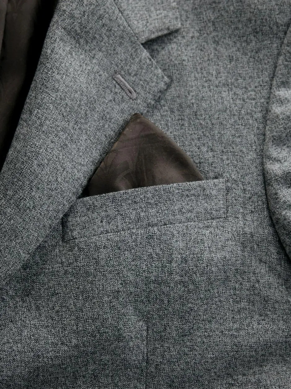 Next Tailored Fit Merino Wool Blend Suit Jacket Grey