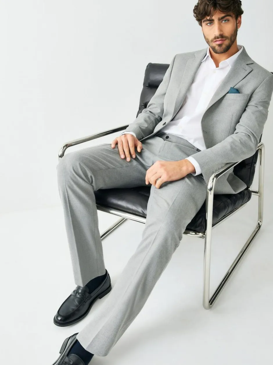 Next Tailored Fit Textured Suit Jacket Grey Online