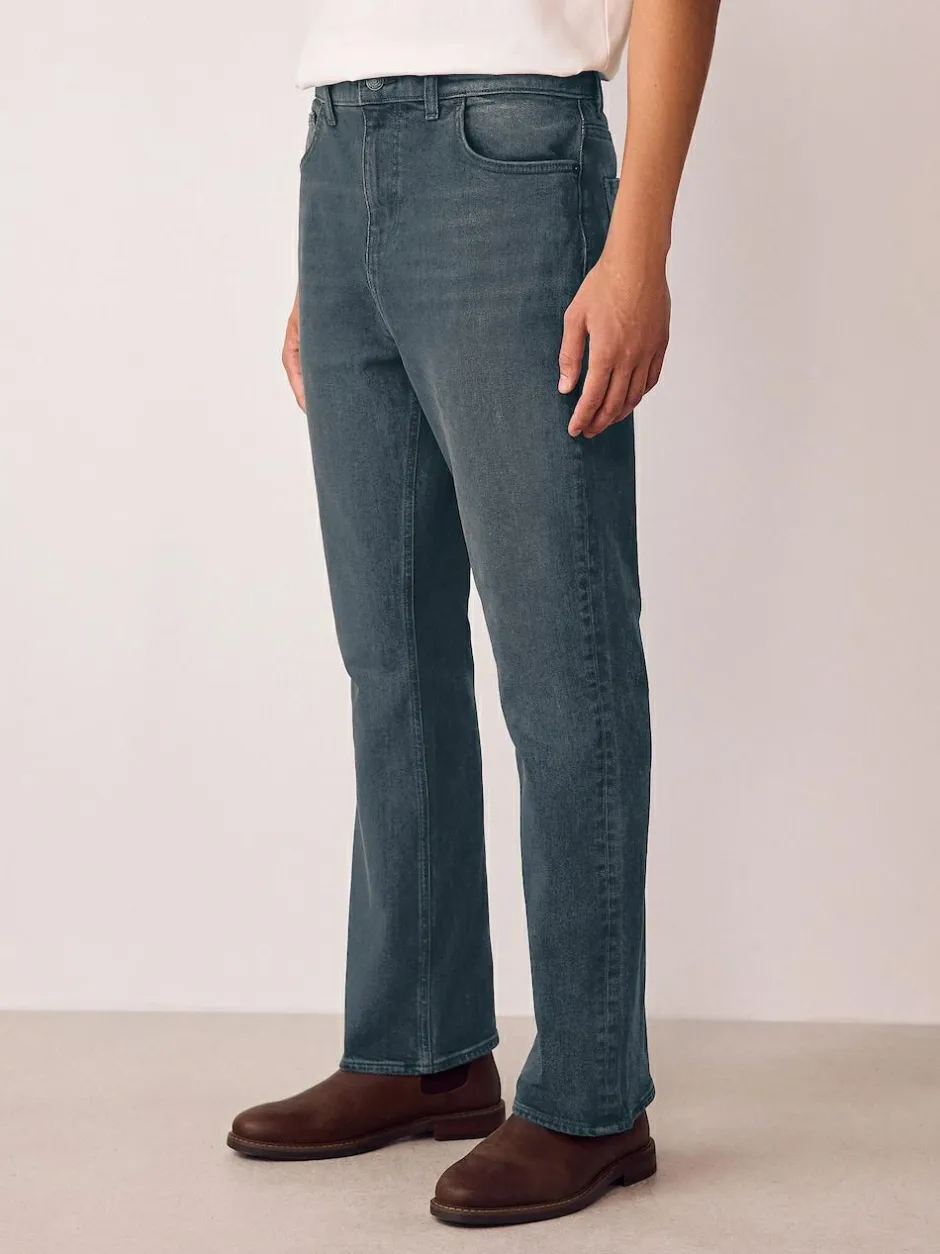 Next Bootcut Vintage Wash Denim Jeans Grey Tint Discount