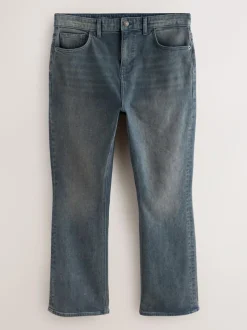 Next Bootcut Vintage Wash Denim Jeans Grey Tint Discount
