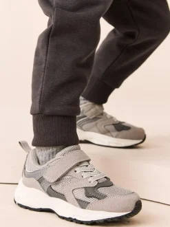 Next Touch Fastening Elastic Lace Trainers Grey Best