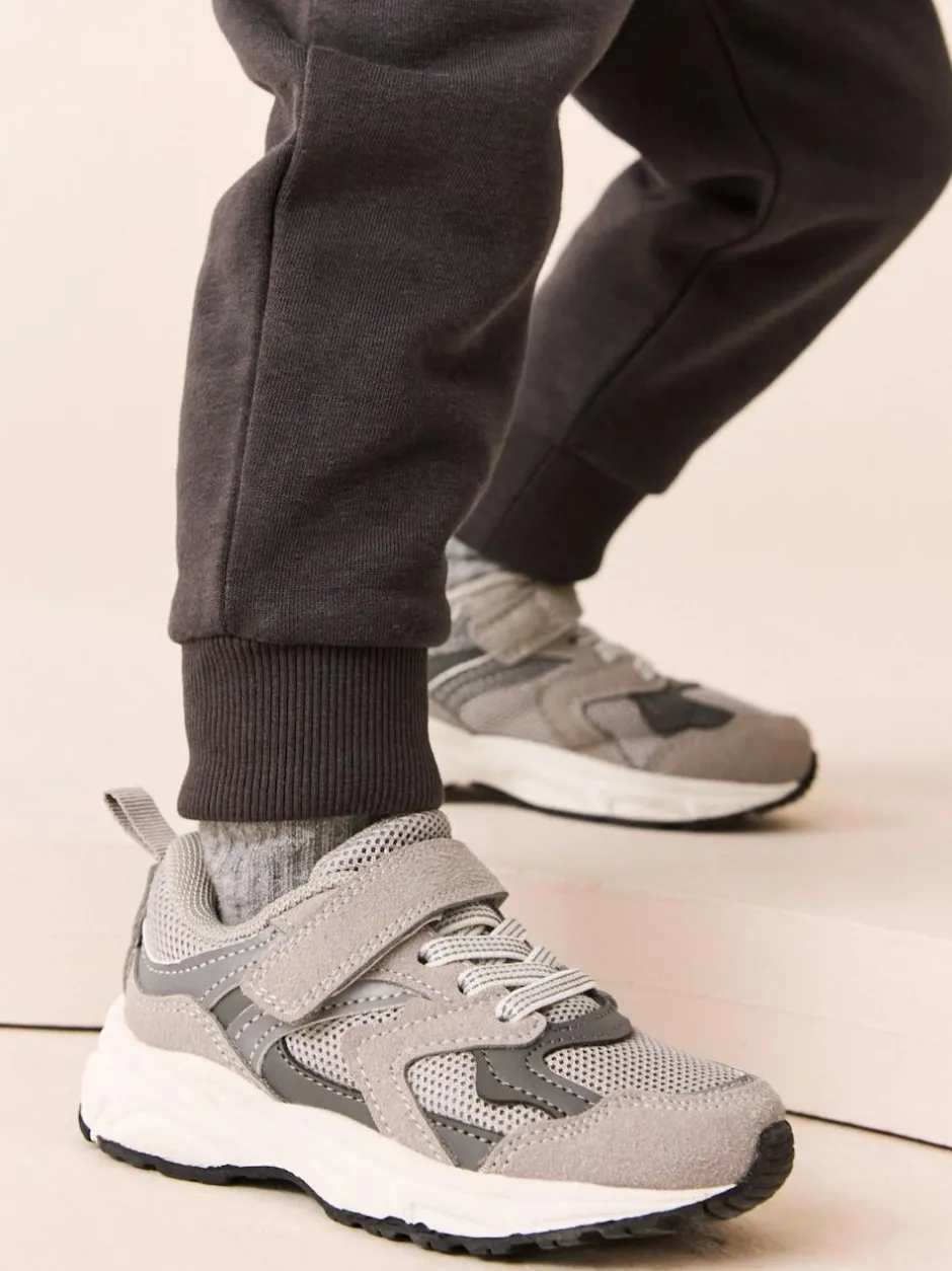 Next Touch Fastening Elastic Lace Trainers Grey Best