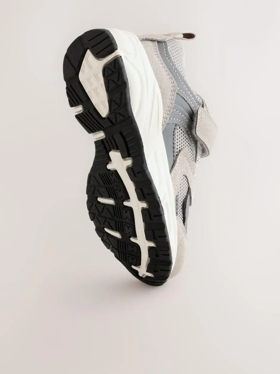 Next Touch Fastening Elastic Lace Trainers Grey Best