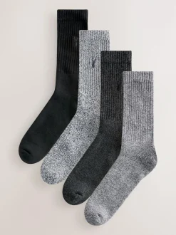 Next Heavyweight Socks 4 Pack Grey Twisted Hot