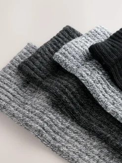 Next Heavyweight Socks 4 Pack Grey Twisted Hot