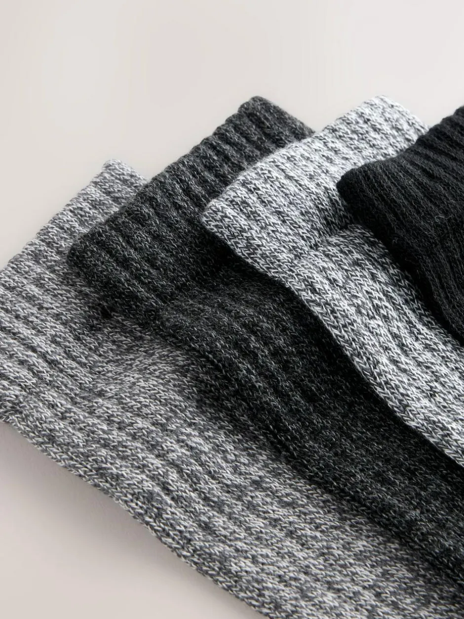 Next Heavyweight Socks 4 Pack Grey Twisted Hot