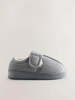 Next Warm Lined Cupsole Slippers Grey Discount