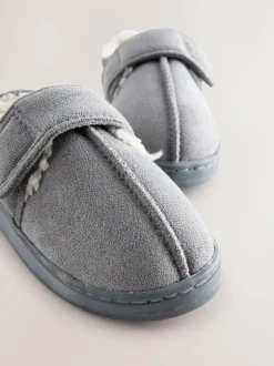 Next Warm Lined Cupsole Slippers Grey Discount