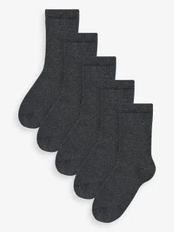 Next Warm Thermal Cotton Rich Socks 5 Pack Grey
