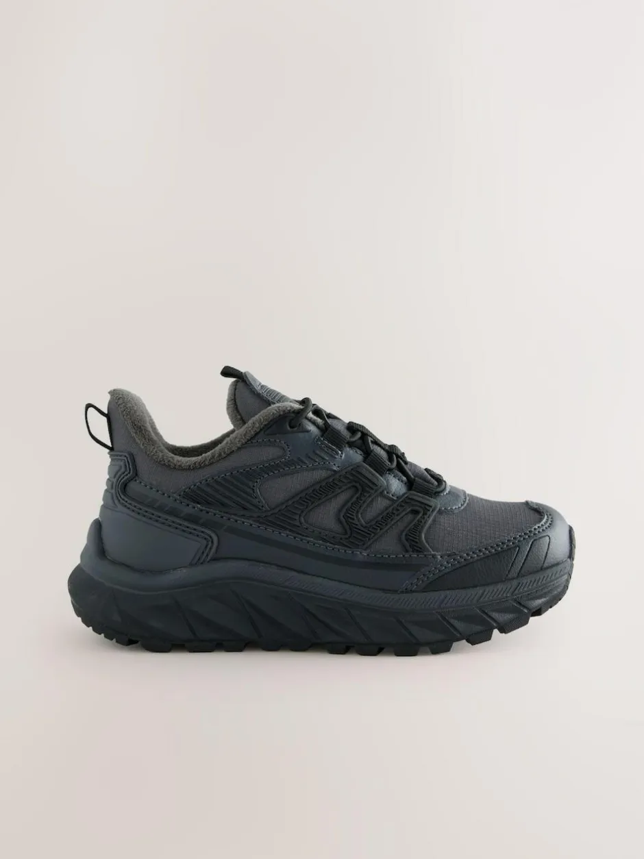 Next Grey Water Resistant Elastic Lace Trainers