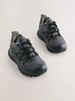 Next Grey Water Resistant Elastic Lace Trainers