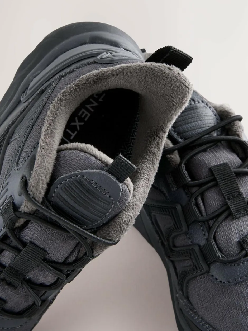 Next Grey Water Resistant Elastic Lace Trainers