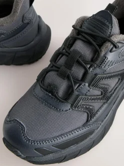 Next Grey Water Resistant Elastic Lace Trainers