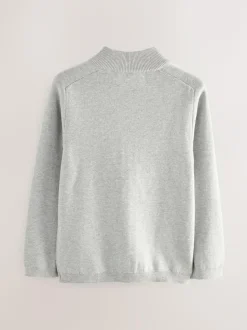 Next Grey Zip Through Knitted Cardigan (3-16yrs) New