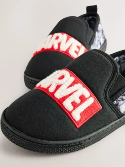Next Grey/Black Marvel Cupsole Slippers Online