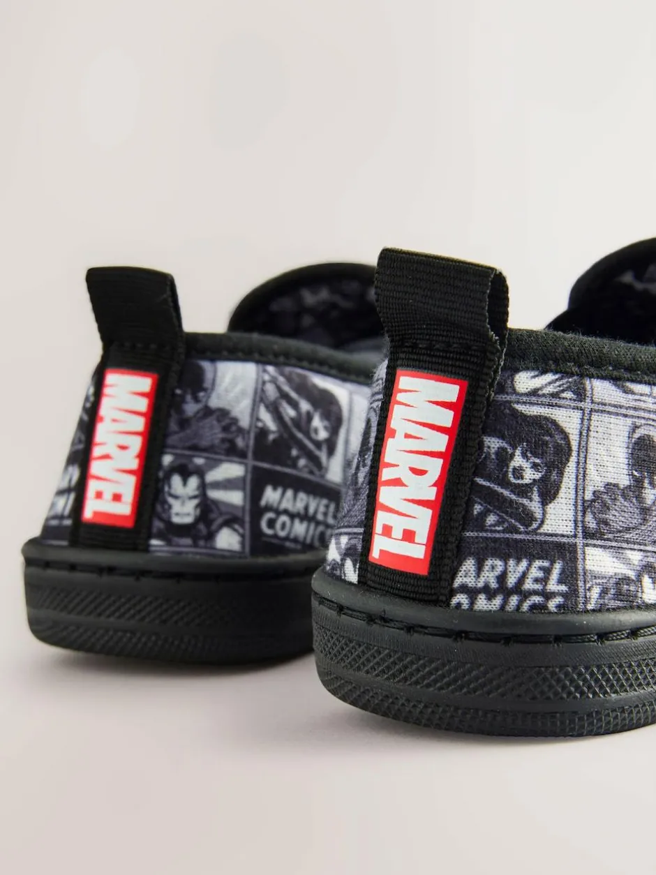 Next Grey/Black Marvel Cupsole Slippers Online