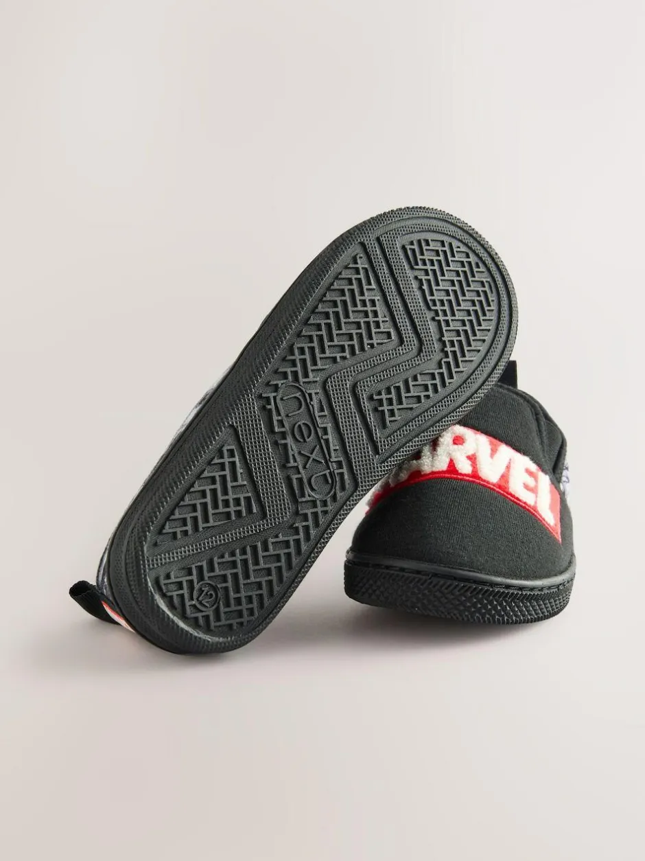 Next Grey/Black Marvel Cupsole Slippers Online