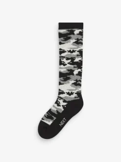 Next Grey/Blue Camouflage Welly Socks 2 Pack Sale