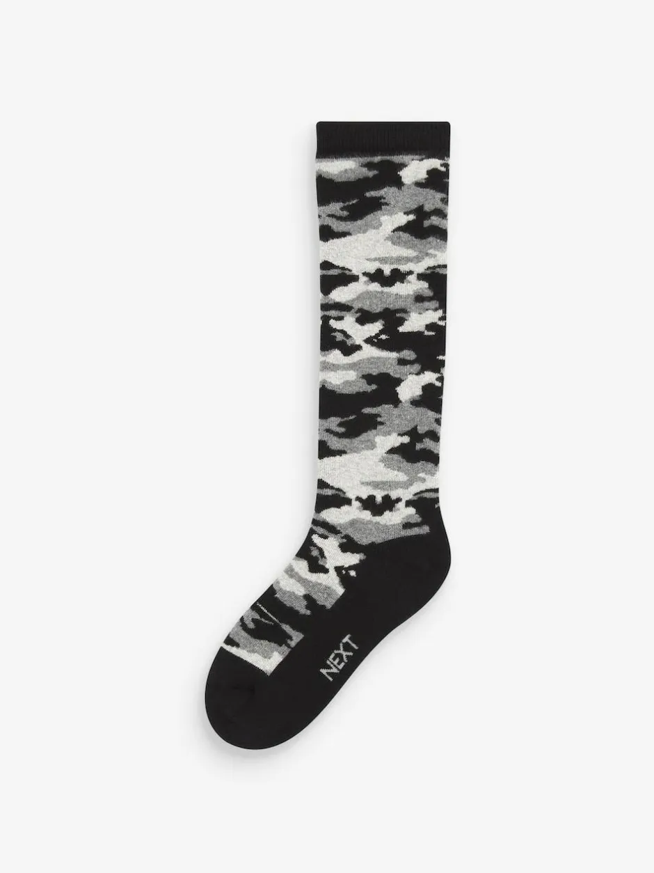 Next Grey/Blue Camouflage Welly Socks 2 Pack Sale
